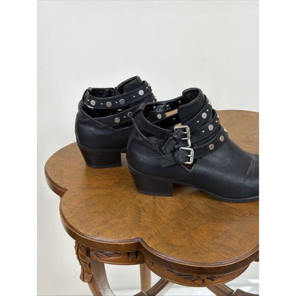 Sam Edelman Black Bootie Circus Studded Ankle Boots Womens Size 9.5 Ladies Shoes - Picture 5 of 7
